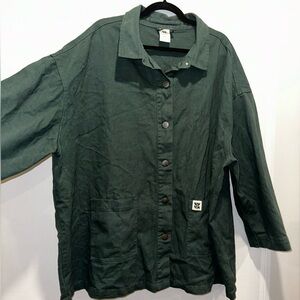 Lucy and Yak Organic Twill Jacket in Posy Green